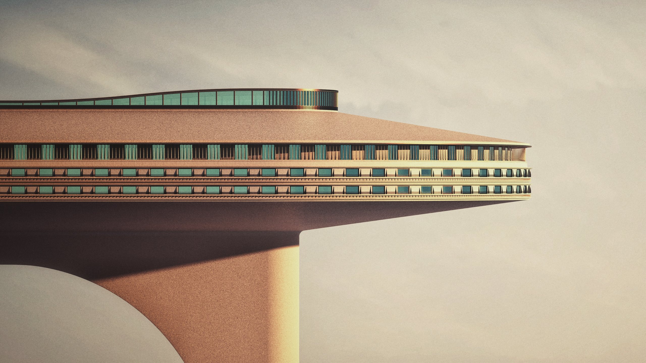 3D rendering of surreal architecture